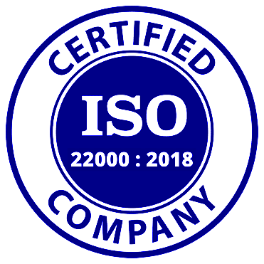 ISO 22000:2018 certified company